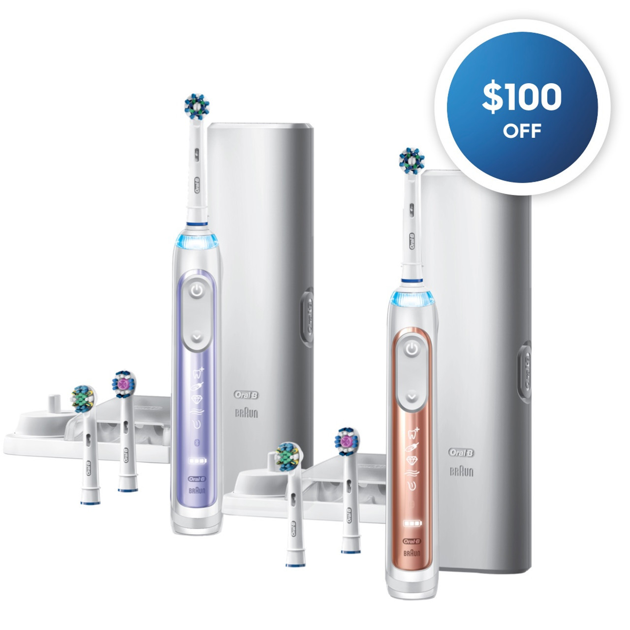 Oral-B Genius 7500 Rechargeable Genius-serien Lila Rosa Guld | SE_OB56765