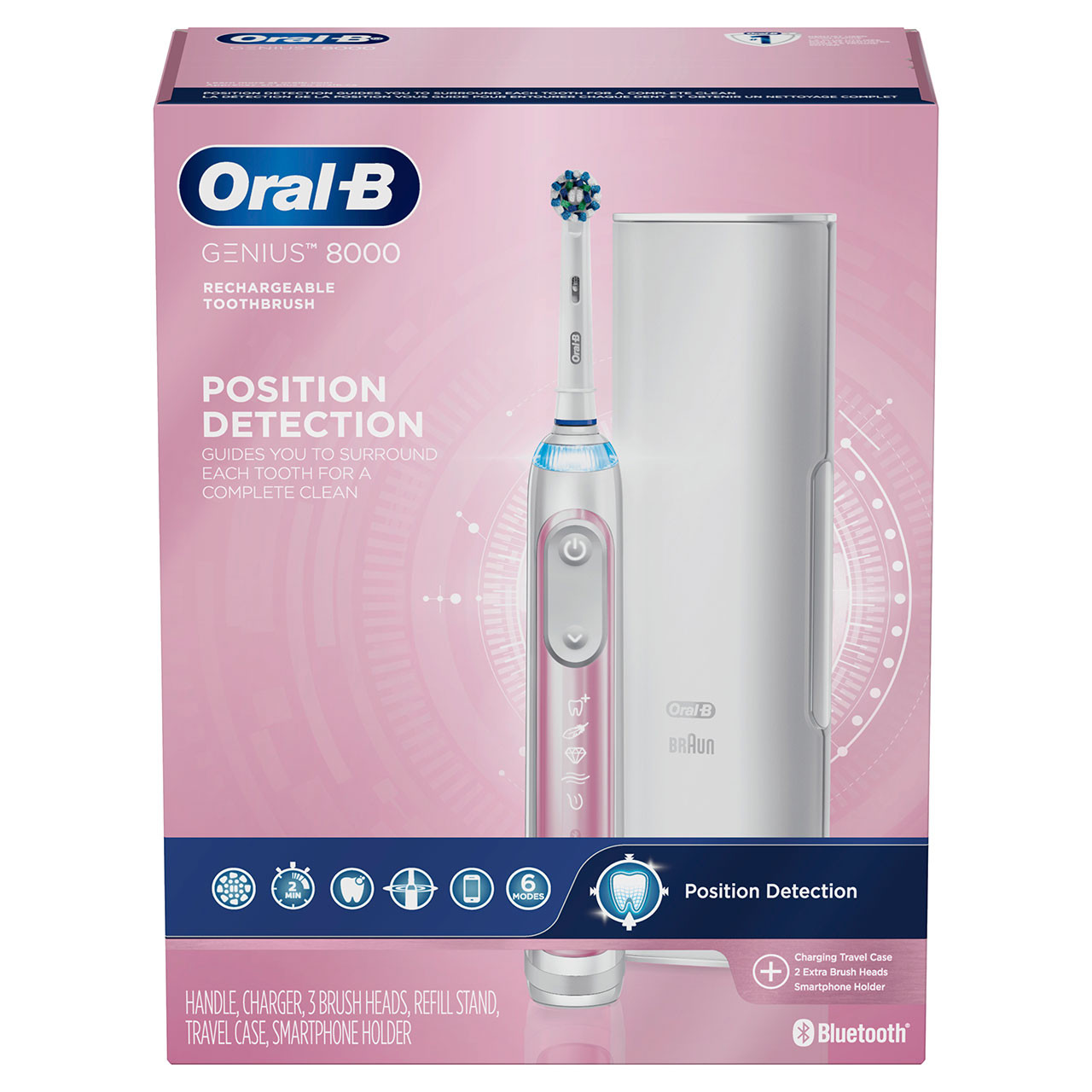 Oral-B Genius 8000 Rechargeable Genius-serien Rosa | SE_OB97889